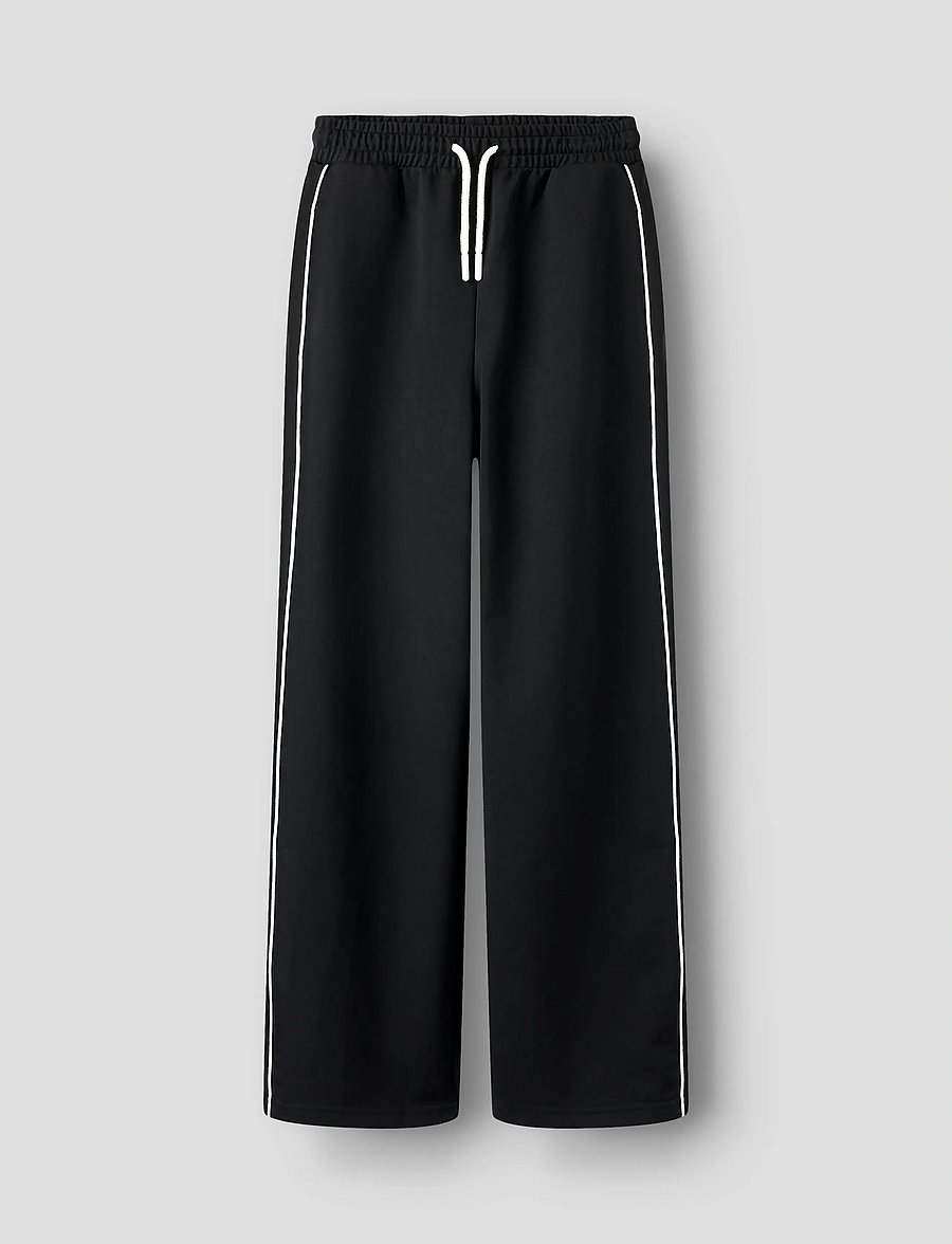 name it - NKFSISA WIDE PANT SWE UNB - jogginghosen - black - 0