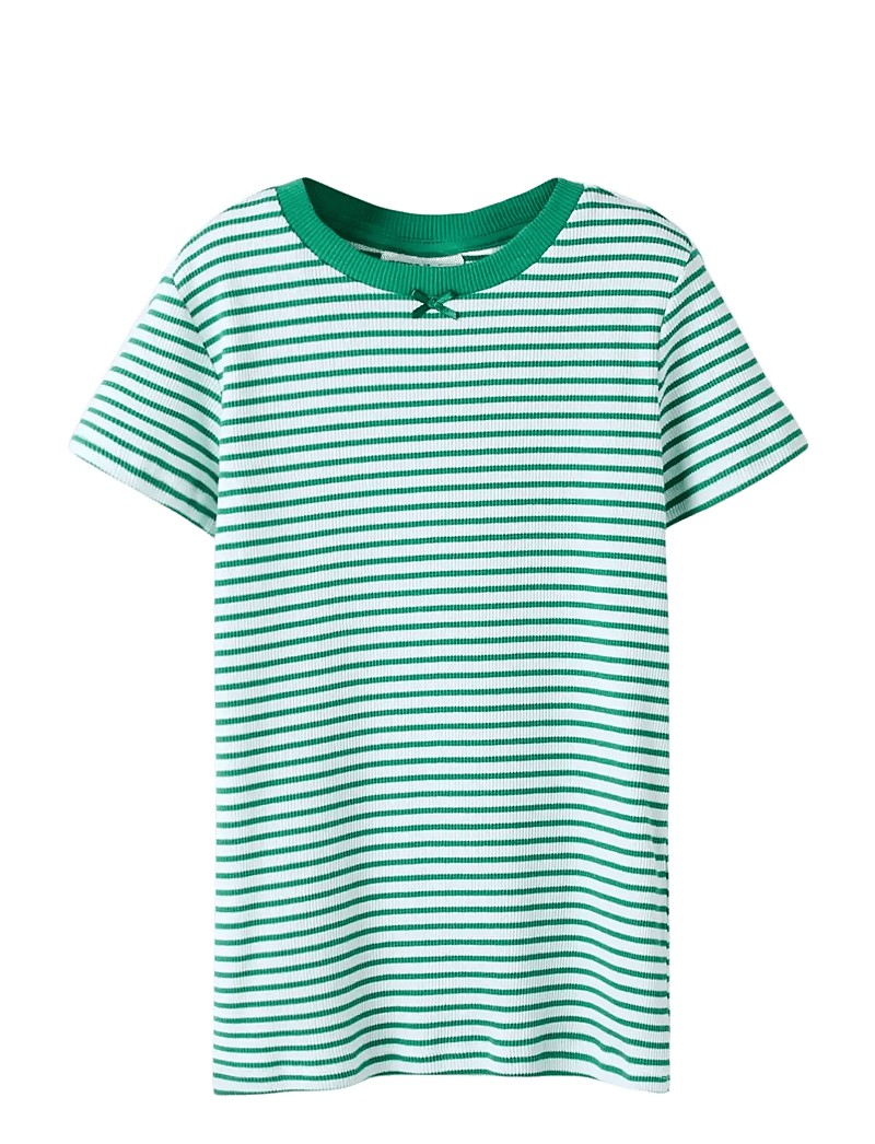 name it - NKFOFRIDA SS SLIM TOP - korte mouwen - bosphorus - 1