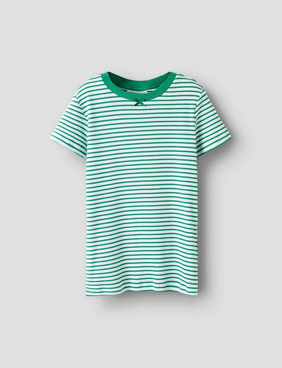 name it - NKFOFRIDA SS SLIM TOP - kortärmade t-shirts - bosphorus - 0