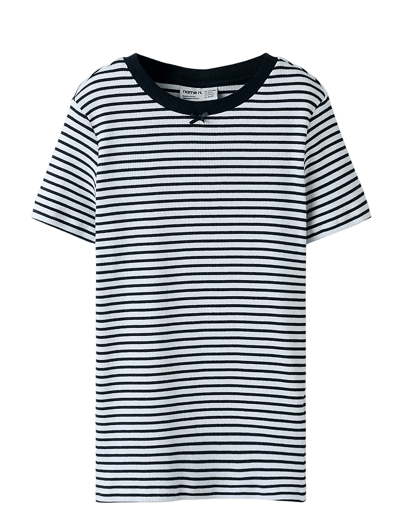 name it - NKFOFRIDA SS SLIM TOP - kortærmede t-shirts - navy blazer - 1