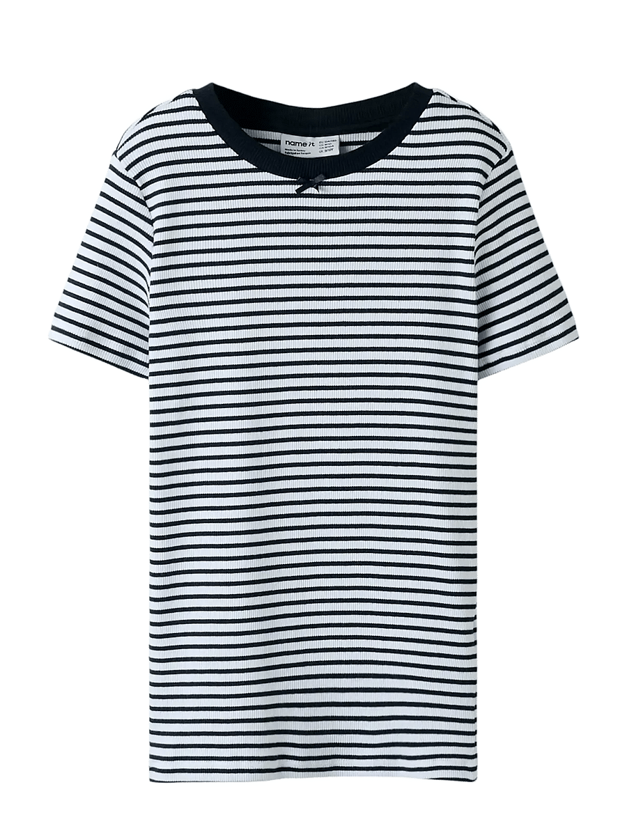 name it - NKFOFRIDA SS SLIM TOP - lühikeste varrukatega t-särgid - navy blazer - 1
