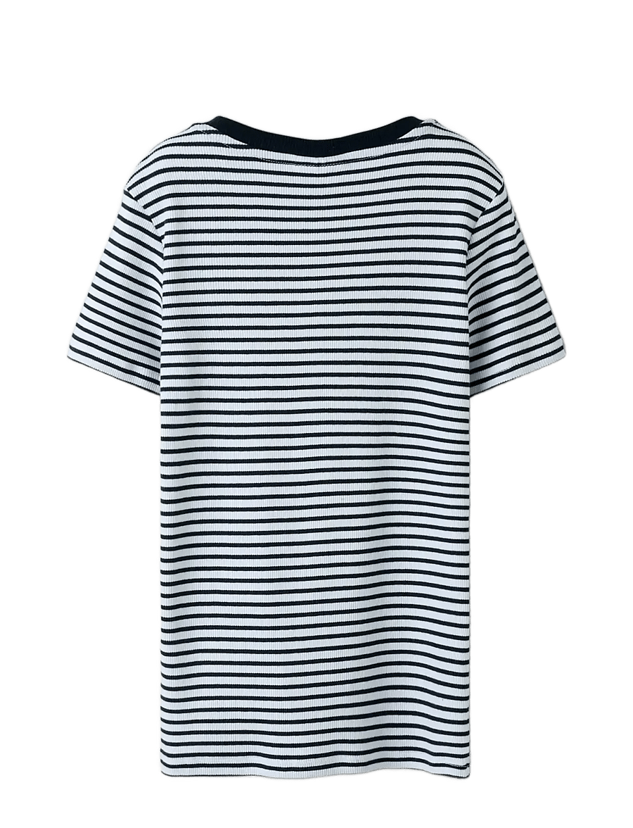 name it - NKFOFRIDA SS SLIM TOP - lühikeste varrukatega t-särgid - navy blazer - 2