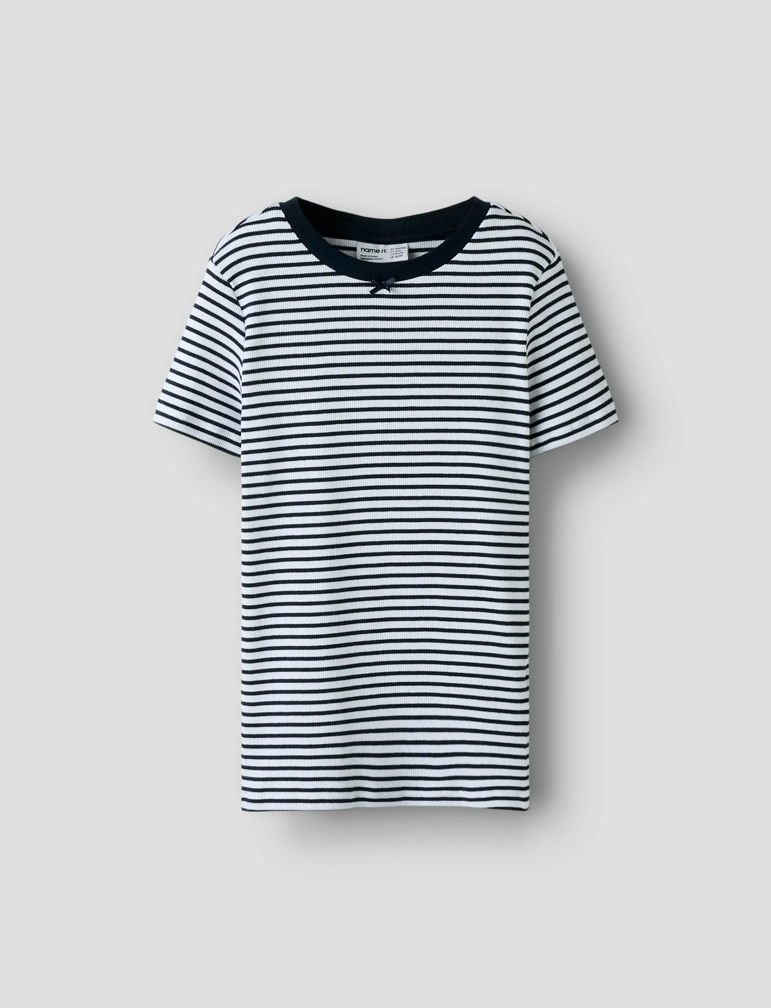 name it NKFOFRIDA SS SLIM TOP - Oberteile & T-Shirts - NAVY BLAZER / white