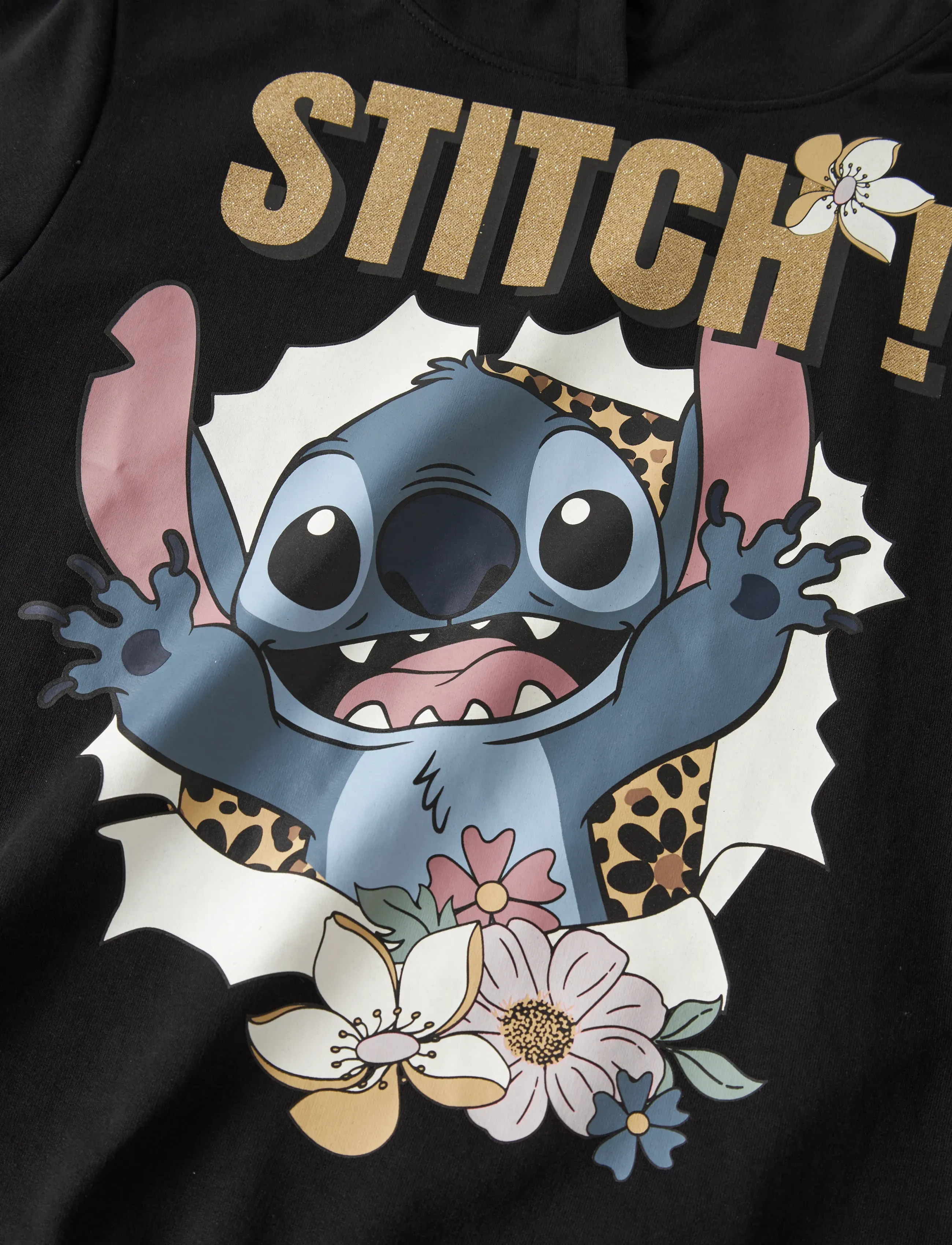 name it - NKFJYNDA STITCH NREG SWE WH BRU NOOS WDI - hættetrøjer - black - 4