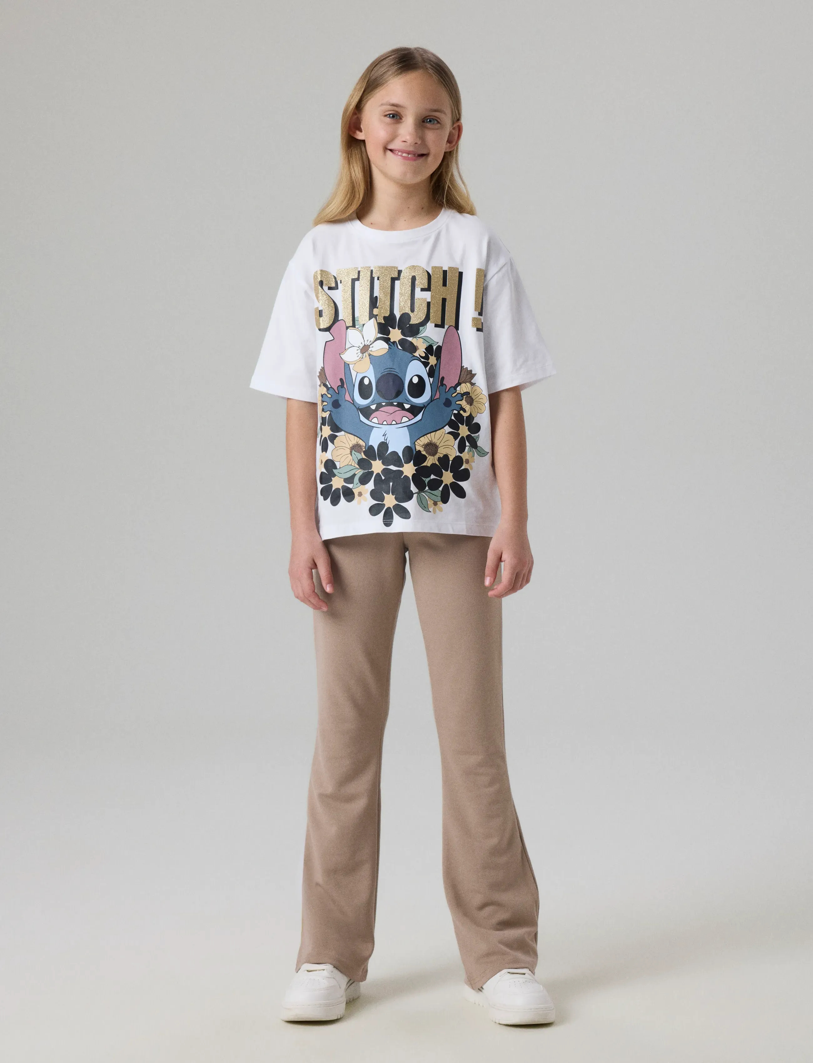 name it - NKFJYNA STITCH SS NREG TOP BOX NOOS WDI - kortærmede t-shirts - bright white - 2