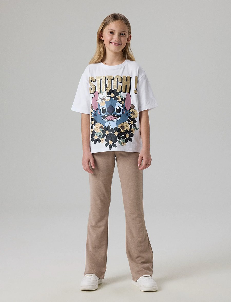 name it - NKFJYNA STITCH SS NREG TOP BOX NOOS WDI - kortærmede t-shirts - bright white - 2