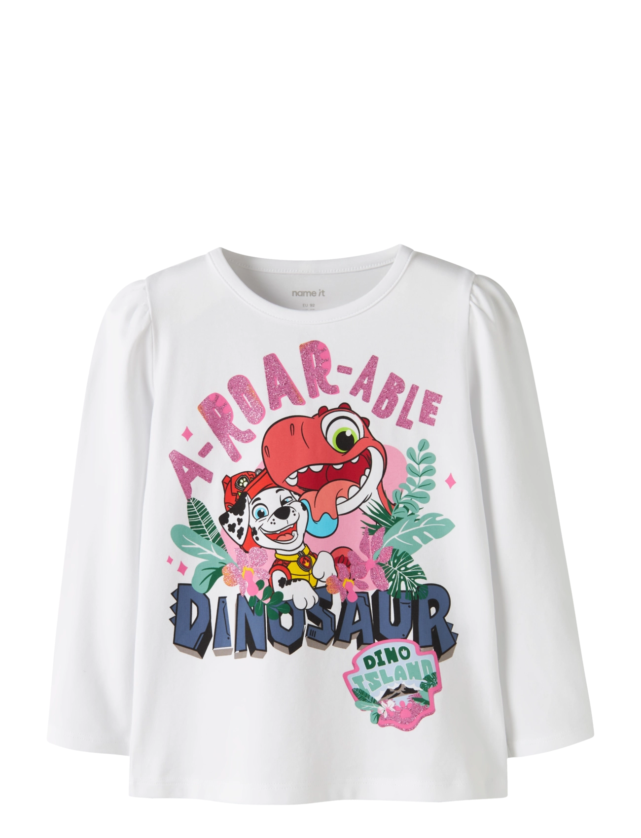 NAME IT Nmfjette Paw Ls Oberteil Box Noos Cplgm Weiß - 98 - Kinder