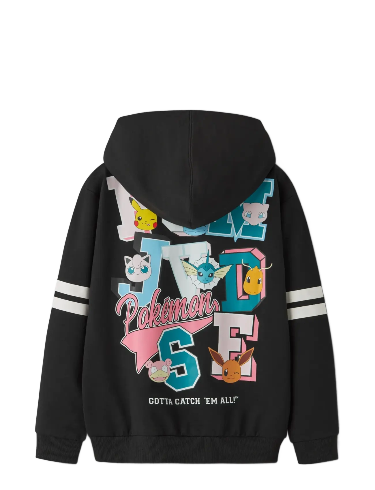 name it - NKFJYLA POKEMON NREG SWEAT WH UNB SKY - hættetrøjer - black - 1