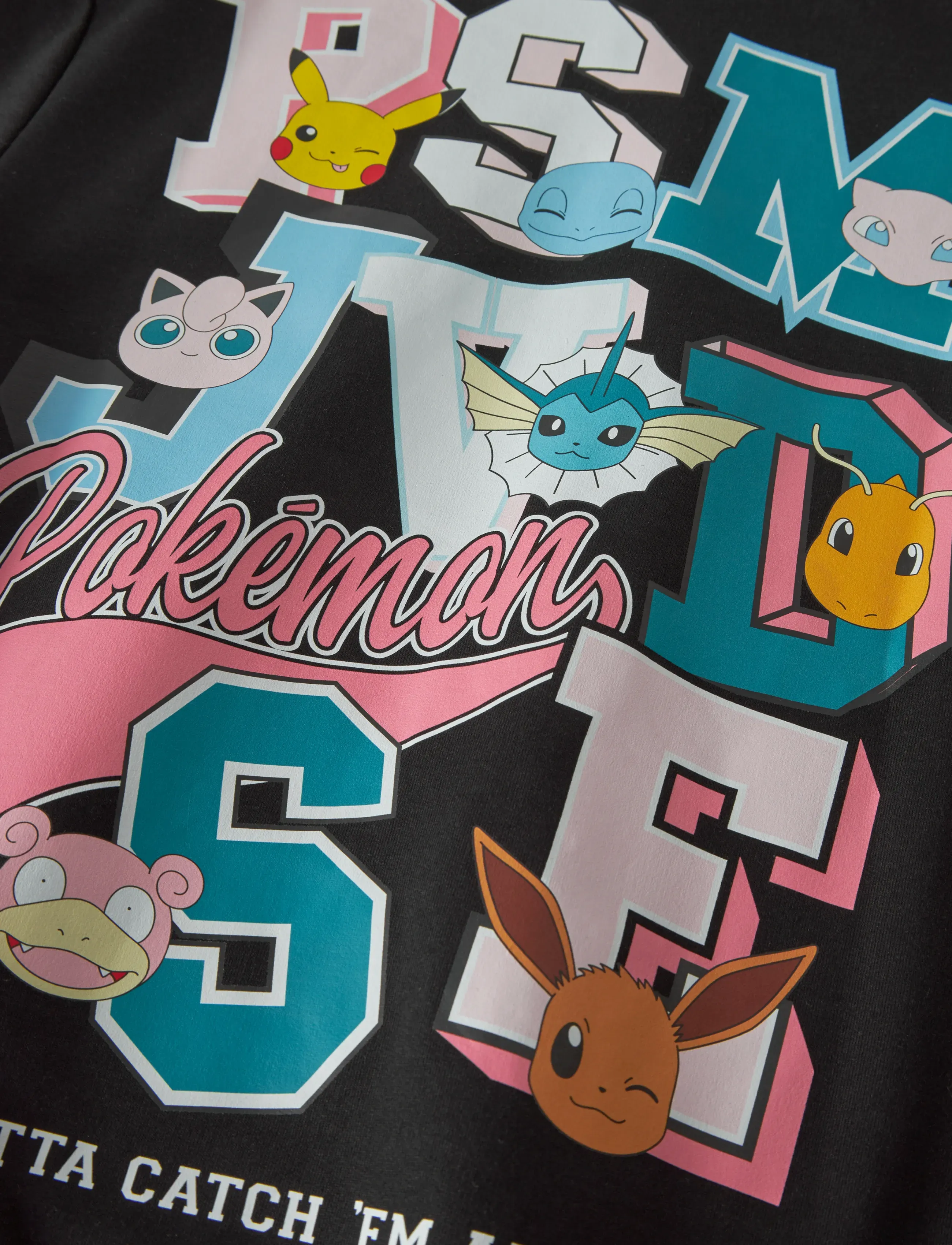 name it - NKFJYLA POKEMON NREG SWEAT WH UNB SKY - hættetrøjer - black - 2