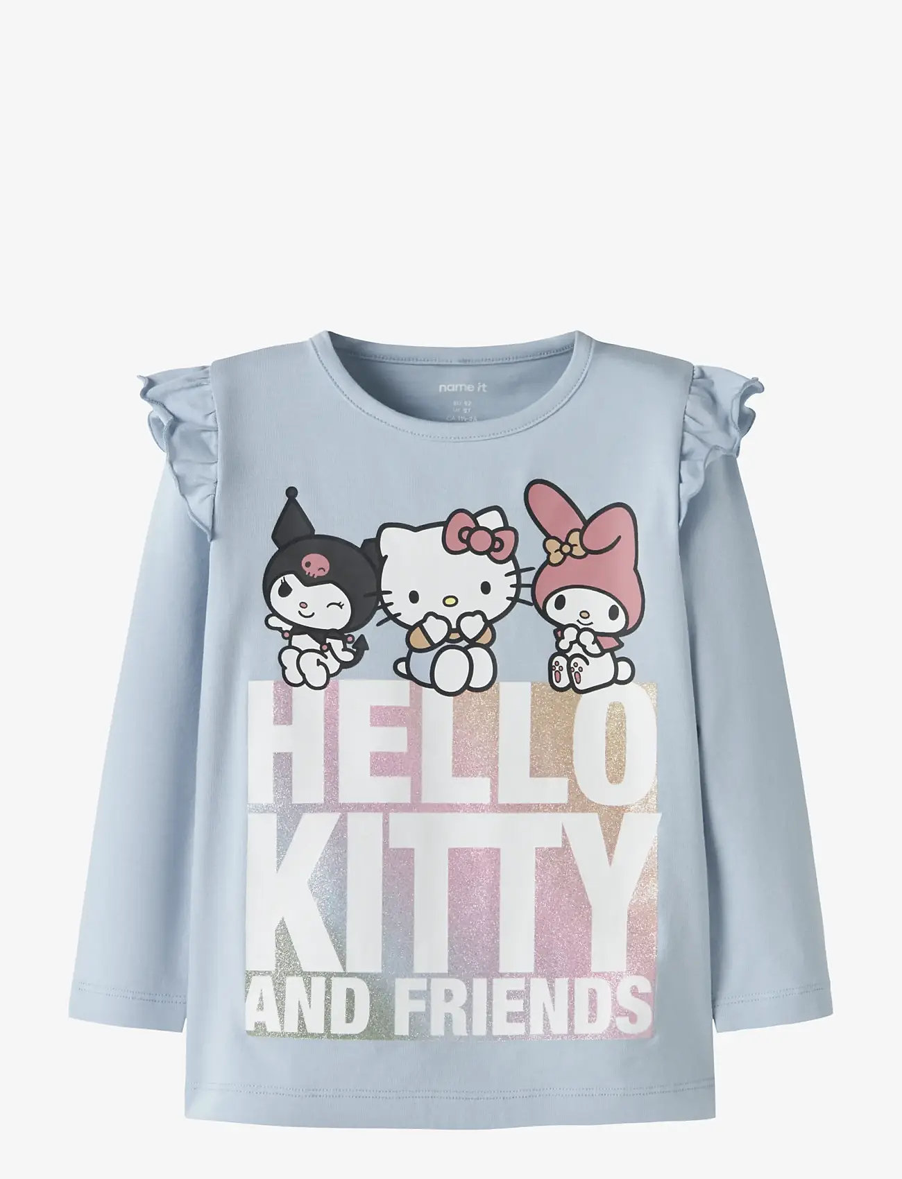 name it - NMFJANA HELLOK LS NREG TOP SKY - långärmade t-shirts - subdued blue - 0