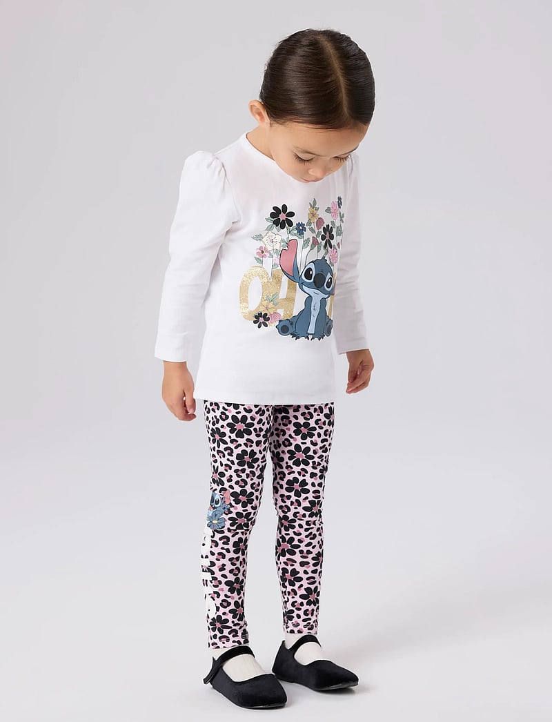 name it - NMFJINA STITCH LS TOP BOX NOOS WDI - pikkade varrukatega t-särgid - bright white - 2