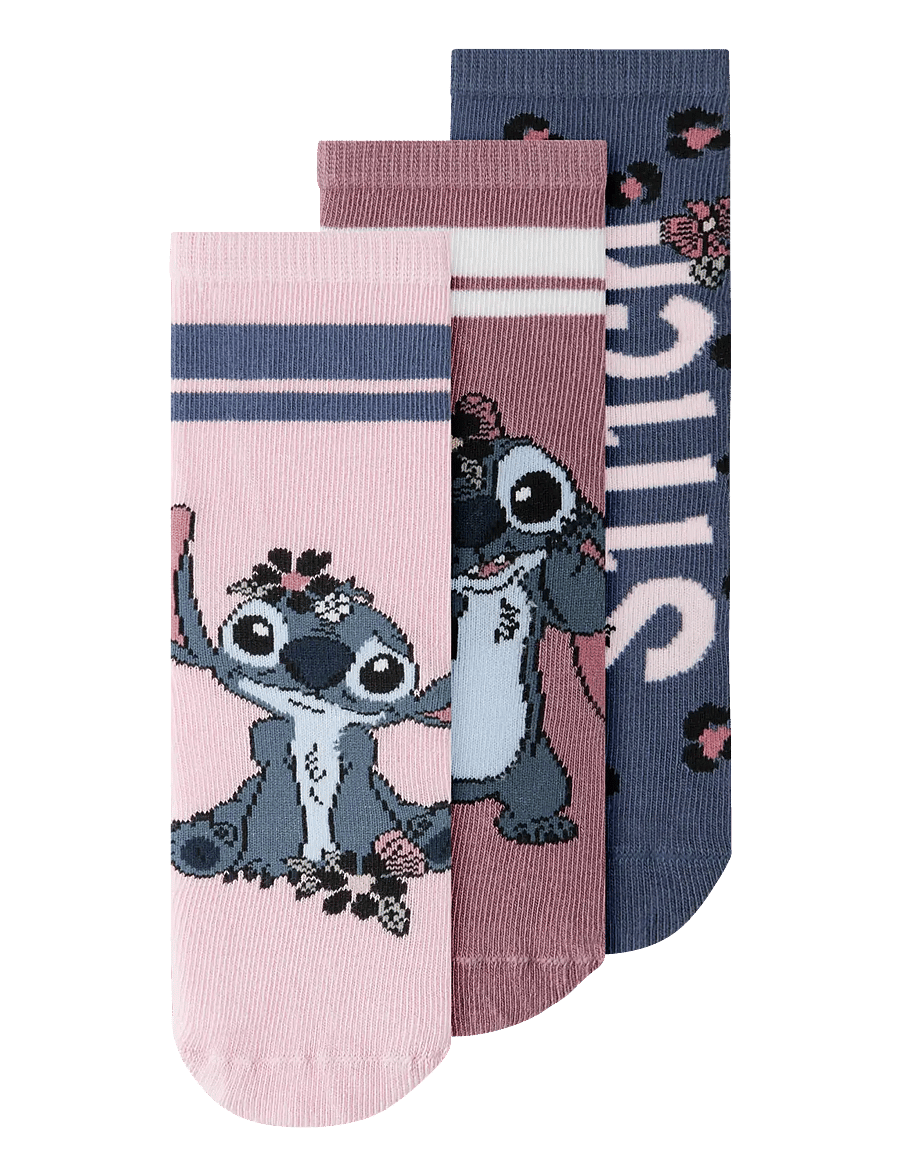 name it - NMFJINEA STITCH 3P SOCK WDI - vintage indigo - 0