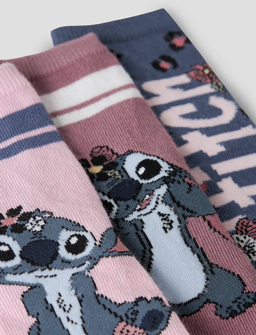 name it - NMFJINEA STITCH 3P SOCK WDI - vintage indigo - 3