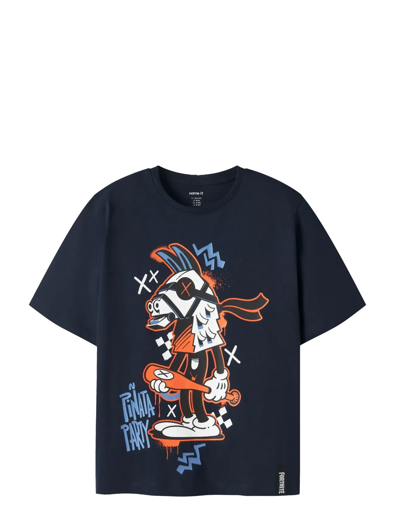 name it Nkmjef Fortnite Ss Nreg Top Box Vde, 116, Navy, T-Shirts > Kortærmede, Børn