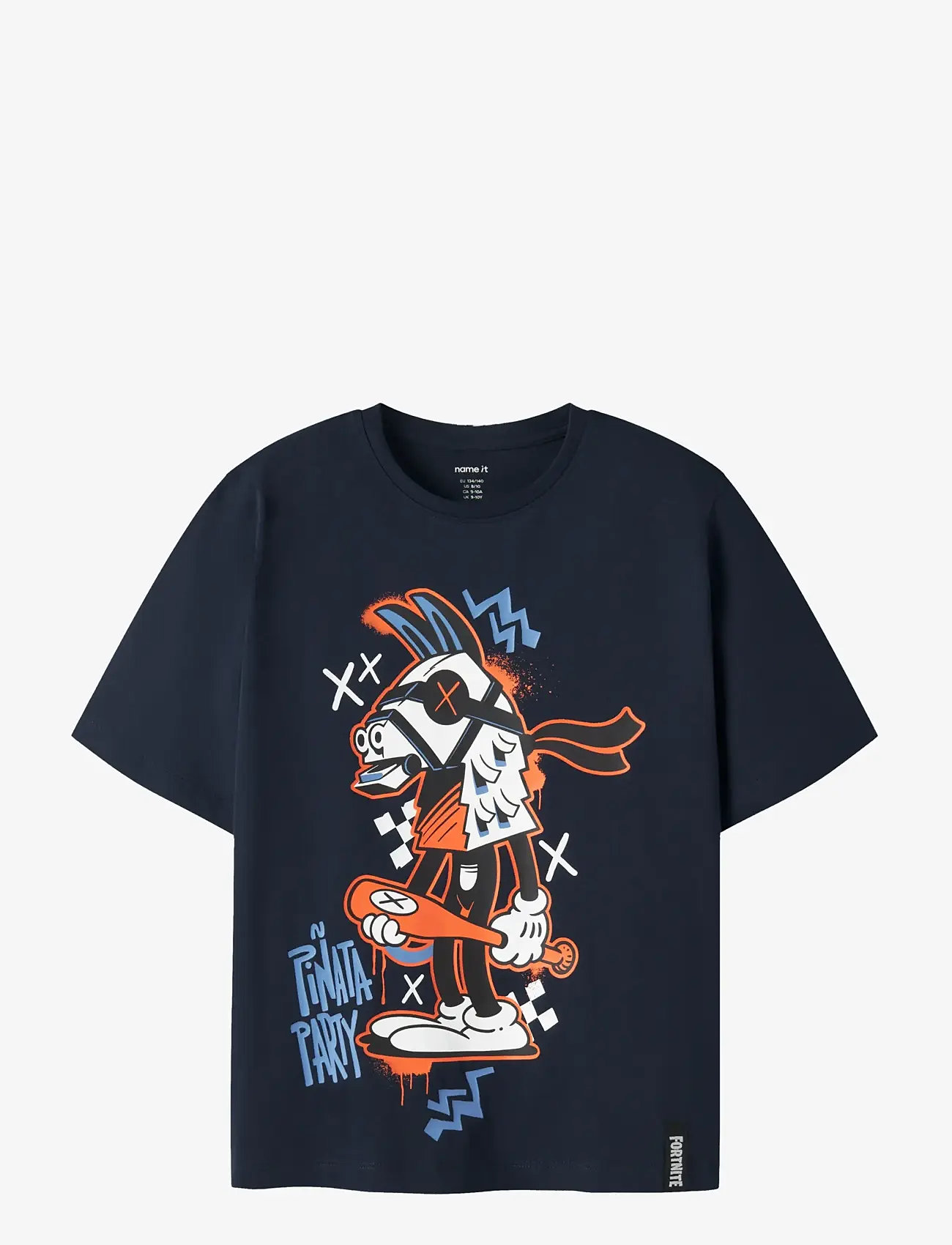 name it - NKMJEF FORTNITE SS NREG TOP BOX VDE - kortærmede t-shirts - navy blazer - 0