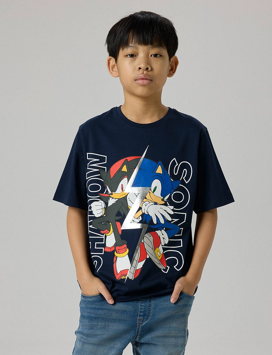 name it - NKMJULLE SONIC SS NREG TOP NOOS SKY - lühikeste varrukatega t-särgid - navy blazer - 2