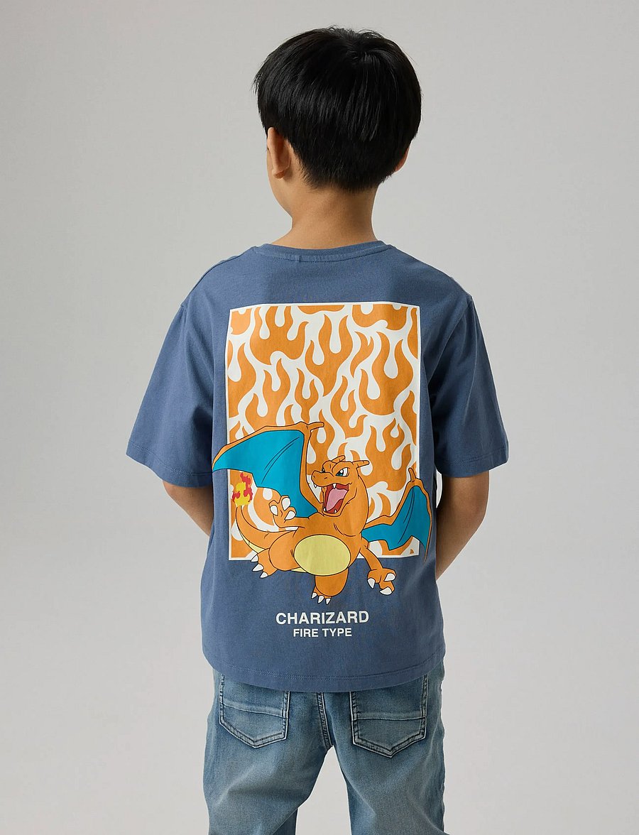 name it - NKMJYK POKEMON SS NREG TOP BOX NOOS SKY - kortærmede t-shirts - vintage indigo - 0