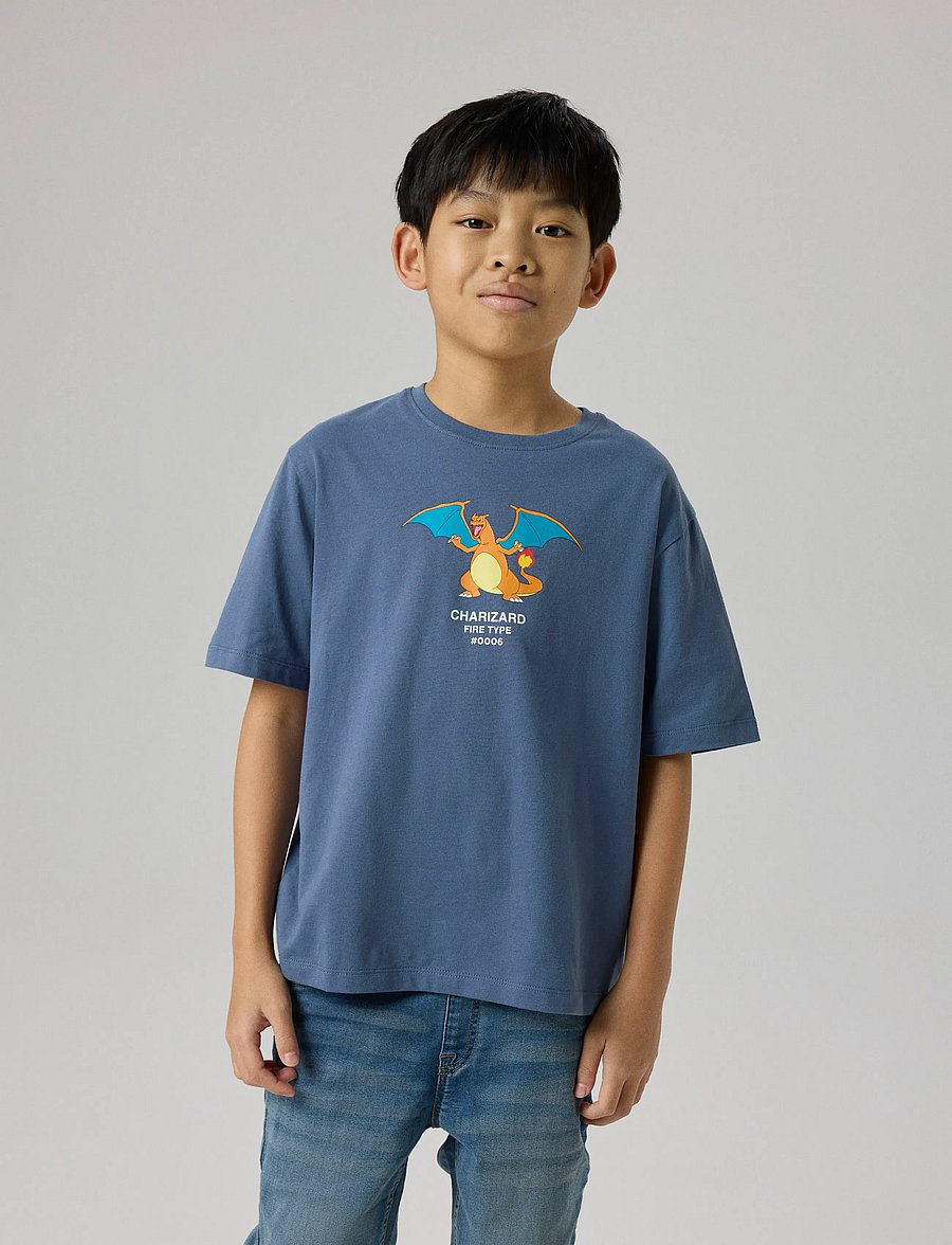 name it - NKMJYK POKEMON SS NREG TOP BOX NOOS SKY - kortærmede t-shirts - vintage indigo - 3