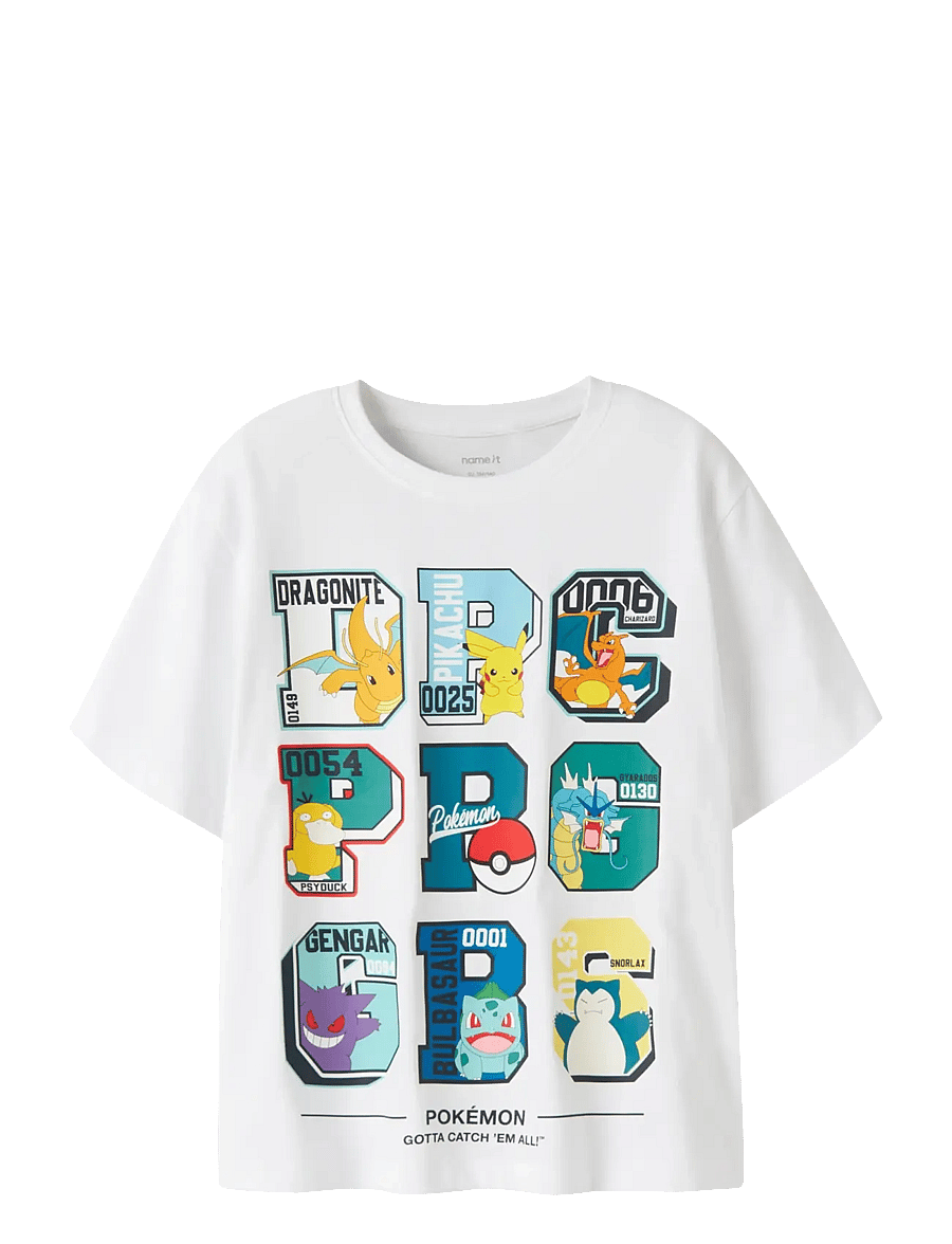 name it - NKMJULIO POKEMON SS NREG TOP NOOS SKY - t-shirts à manches courtes - bright white - 0