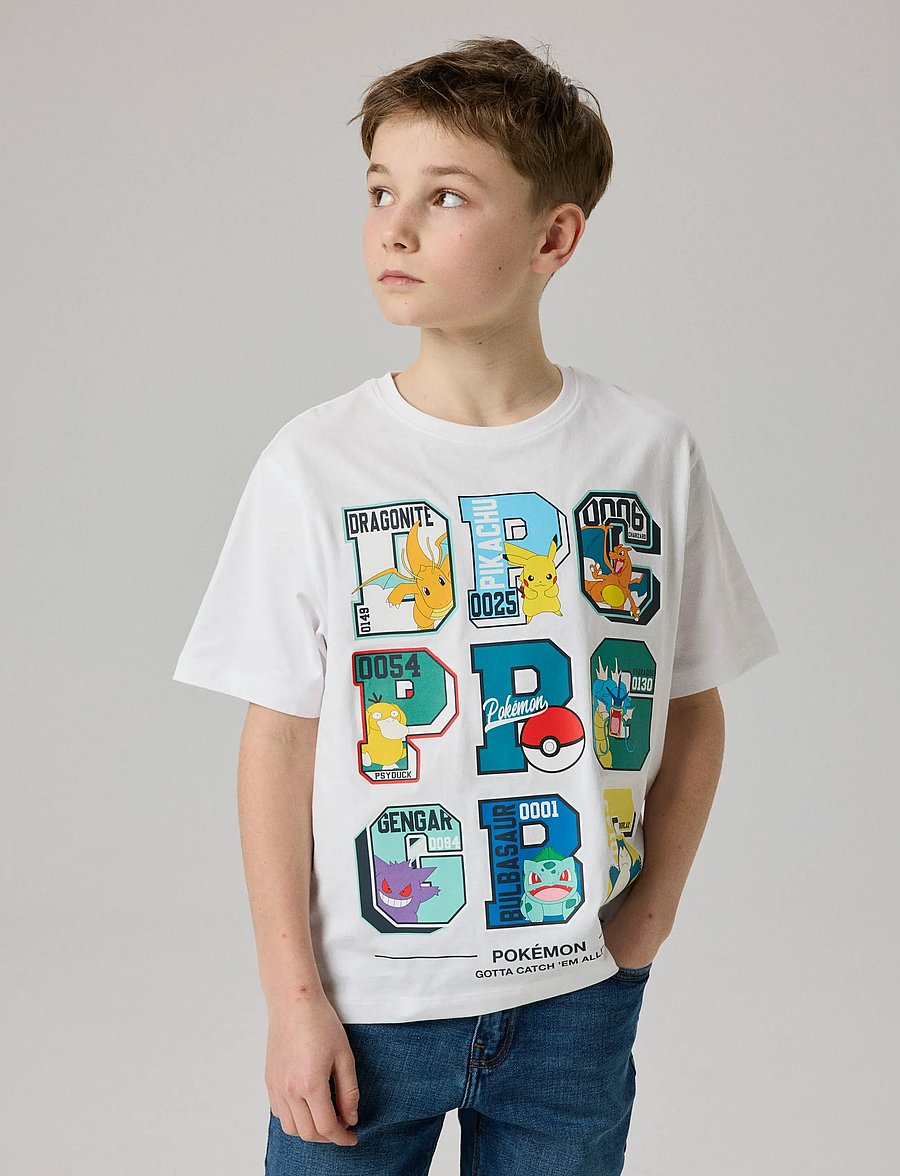 name it - NKMJULIO POKEMON SS NREG TOP NOOS SKY - t-shirts à manches courtes - bright white - 2