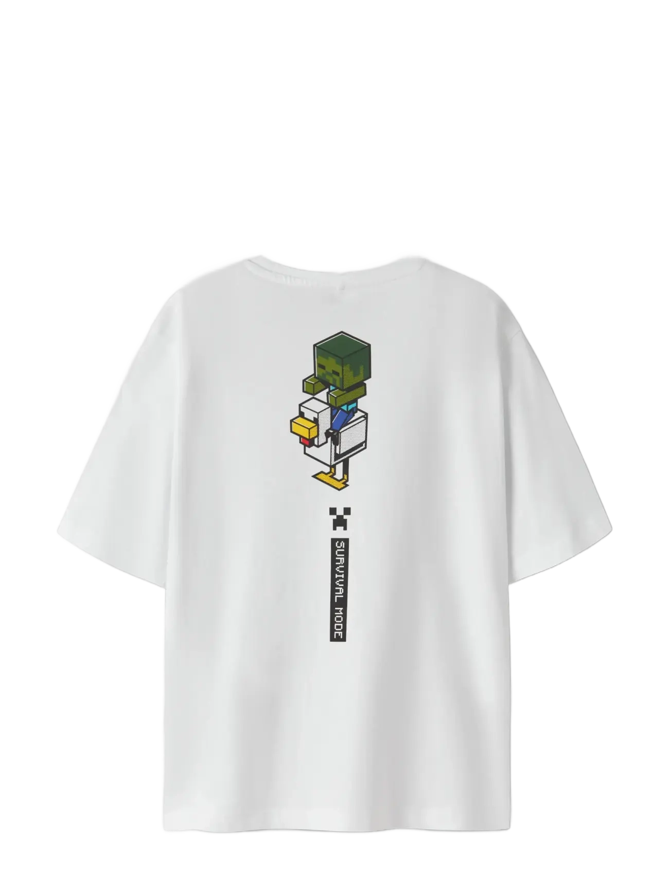 name it - NKMJUN MINECRAFT SS NREG TOPBOX NOOS BIO - kortærmede t-shirts - bright white - 2