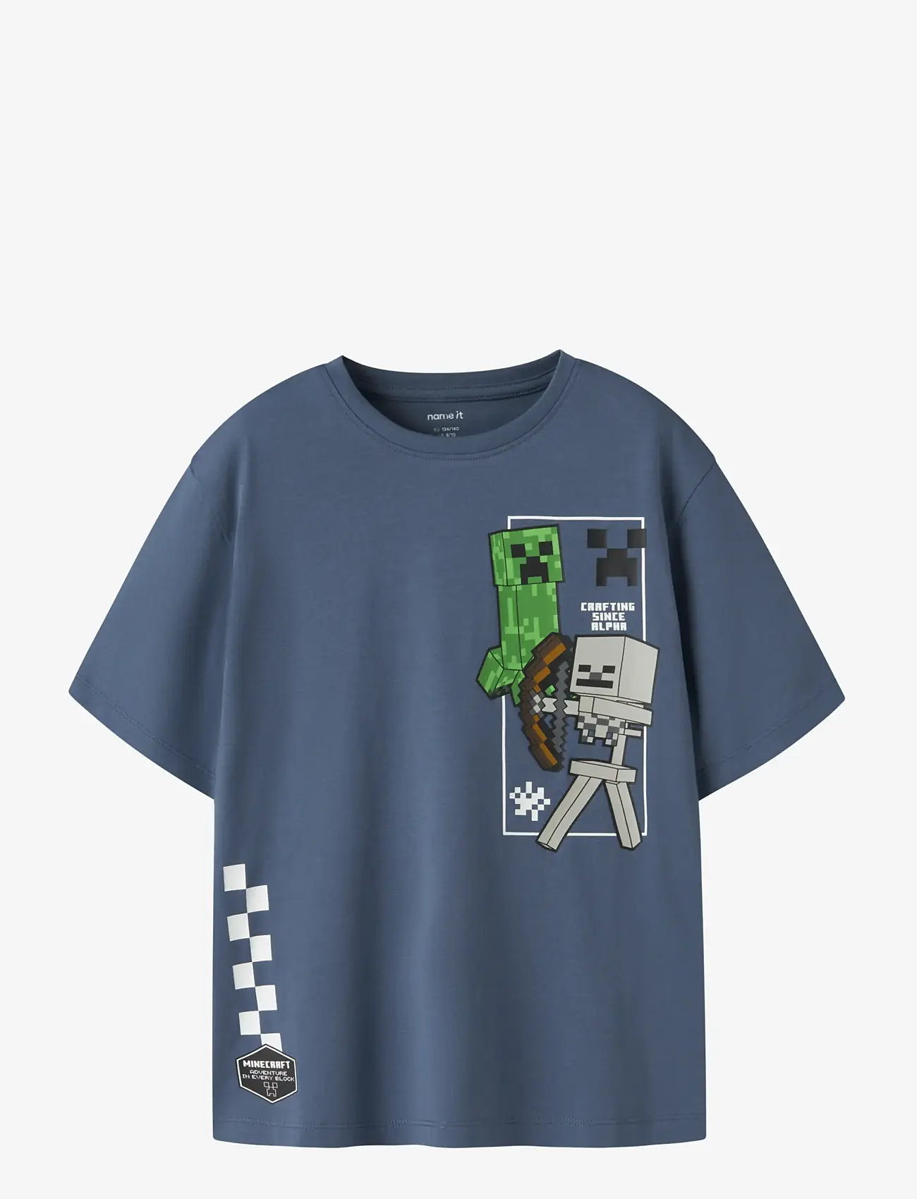 name it - NKMJUN MINECRAFT SS NREG TOPBOX NOOS BIO - kurzärmelige - vintage indigo - 1