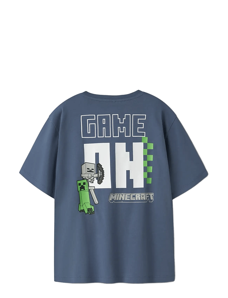 name it - NKMJUN MINECRAFT SS NREG TOPBOX NOOS BIO - kurzärmelige - vintage indigo - 2