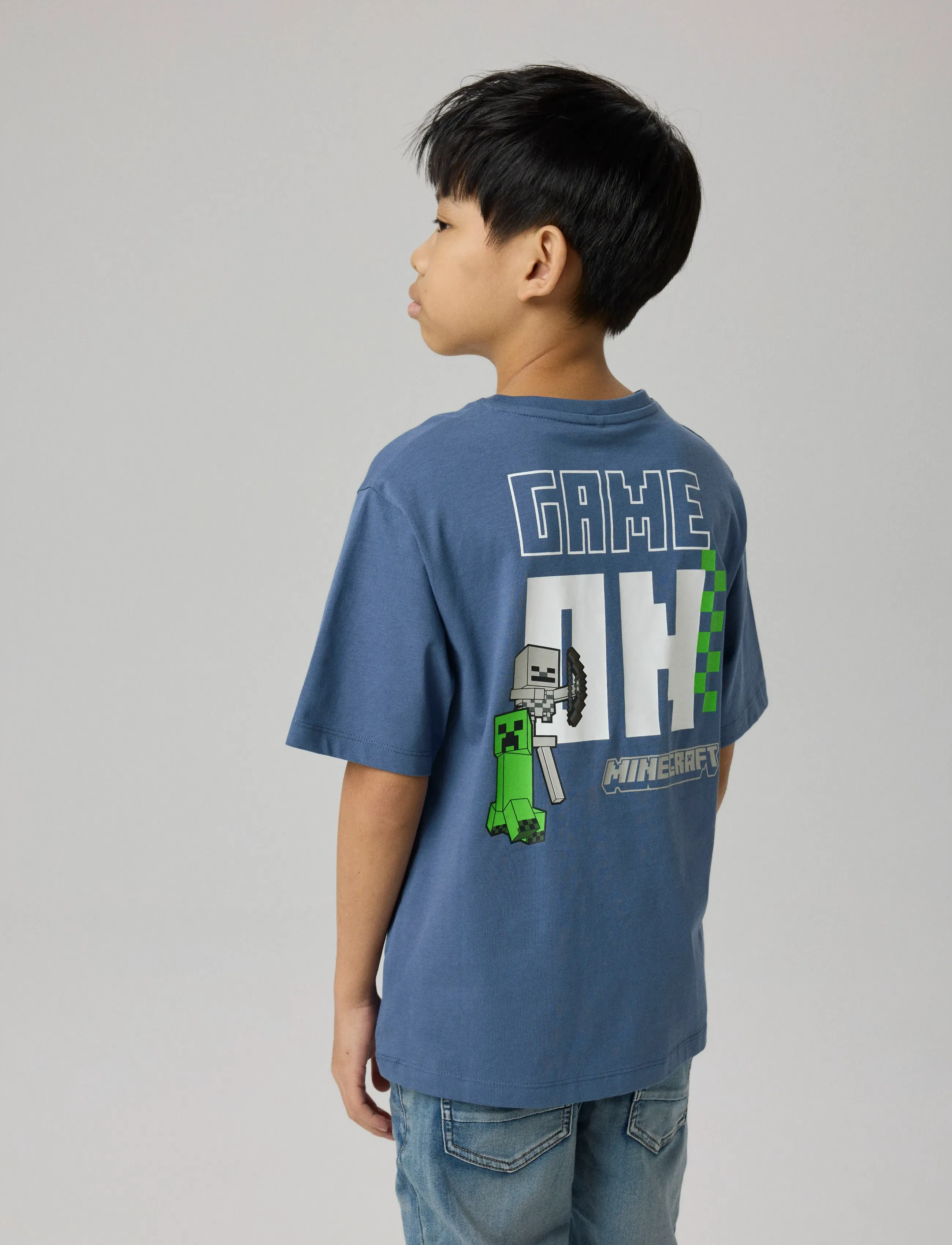 name it NKMJUN MINECRAFT SS NREG TOPBOX NOOS BIO - Kortærmede T-shirts - VINTAGE INDIGO / blue