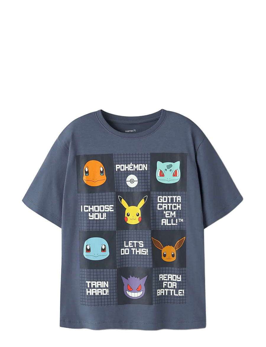name it - NKMJIS POKEMON SS NREG TOP BOX SKY - lühikeste varrukatega t-särgid - vintage indigo - 2