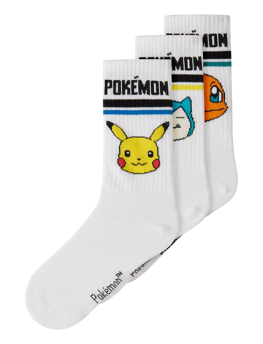 name it - NKMJEFFORD POKEMON 3P TENNISSOCK SKY - strümpfe - bright white - 0