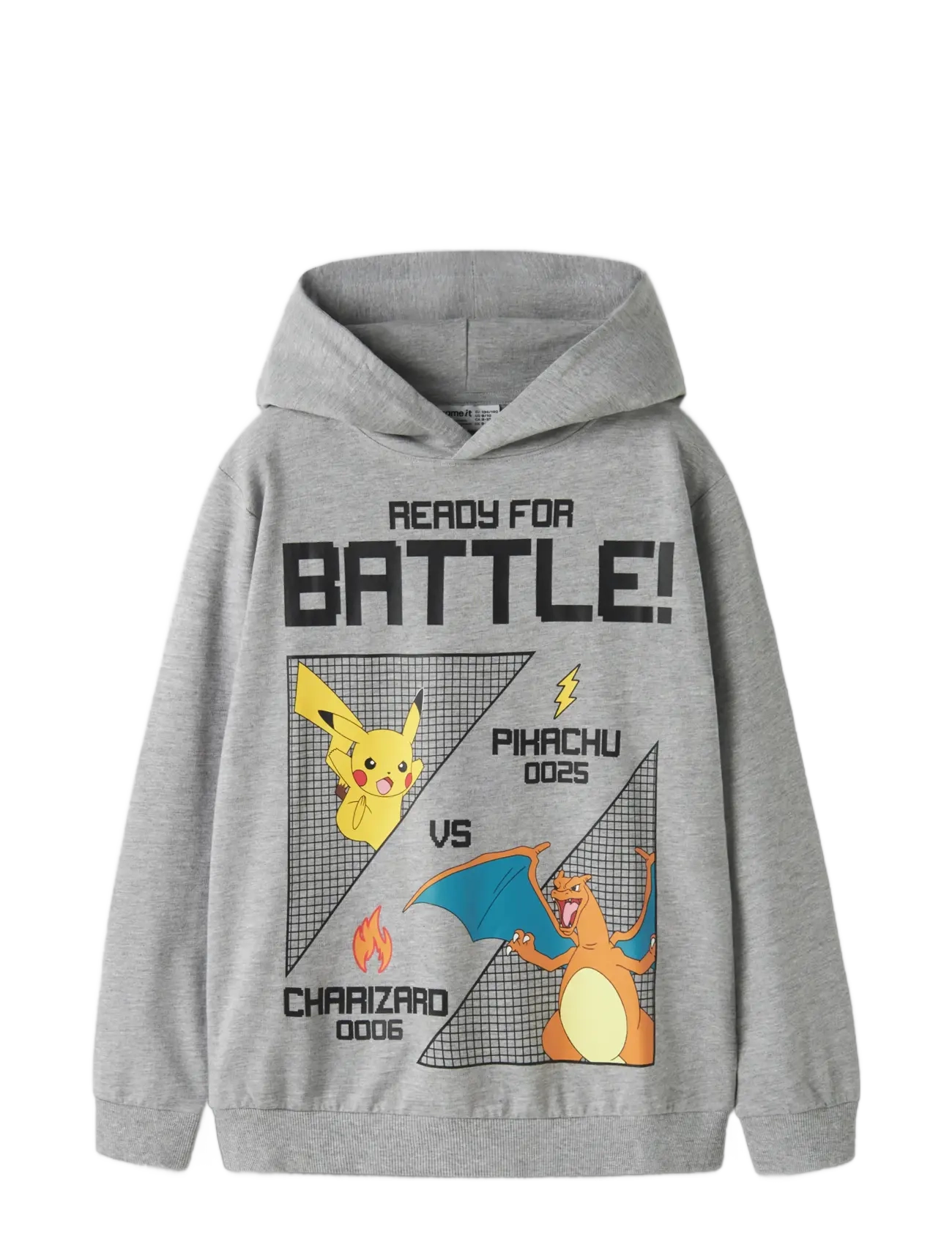 name it - NKMJOL POKEMON NREG SWEAT WH UNB SKY - dressipluusid - grey melange - 2
