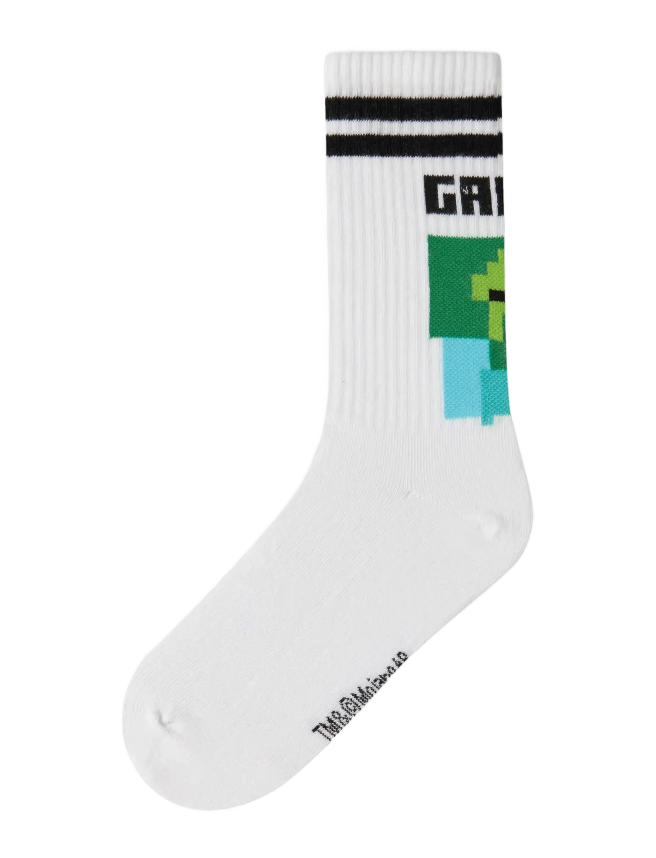 name it - NKMJAKOBSEN MINECRAFT 2P TENNISSOCK BFU - bright white - 1