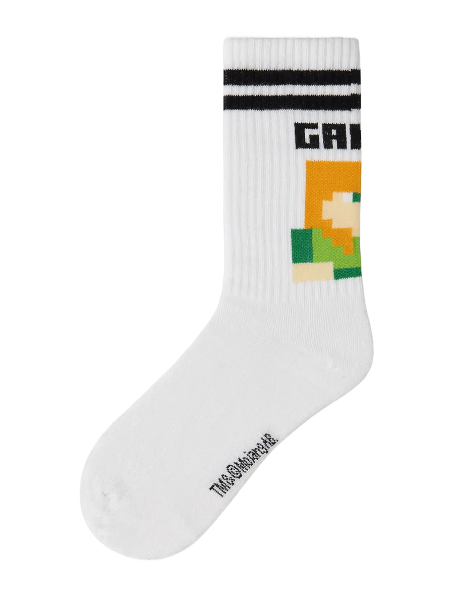 name it - NKMJAKOBSEN MINECRAFT 2P TENNISSOCK BFU - bright white - 2