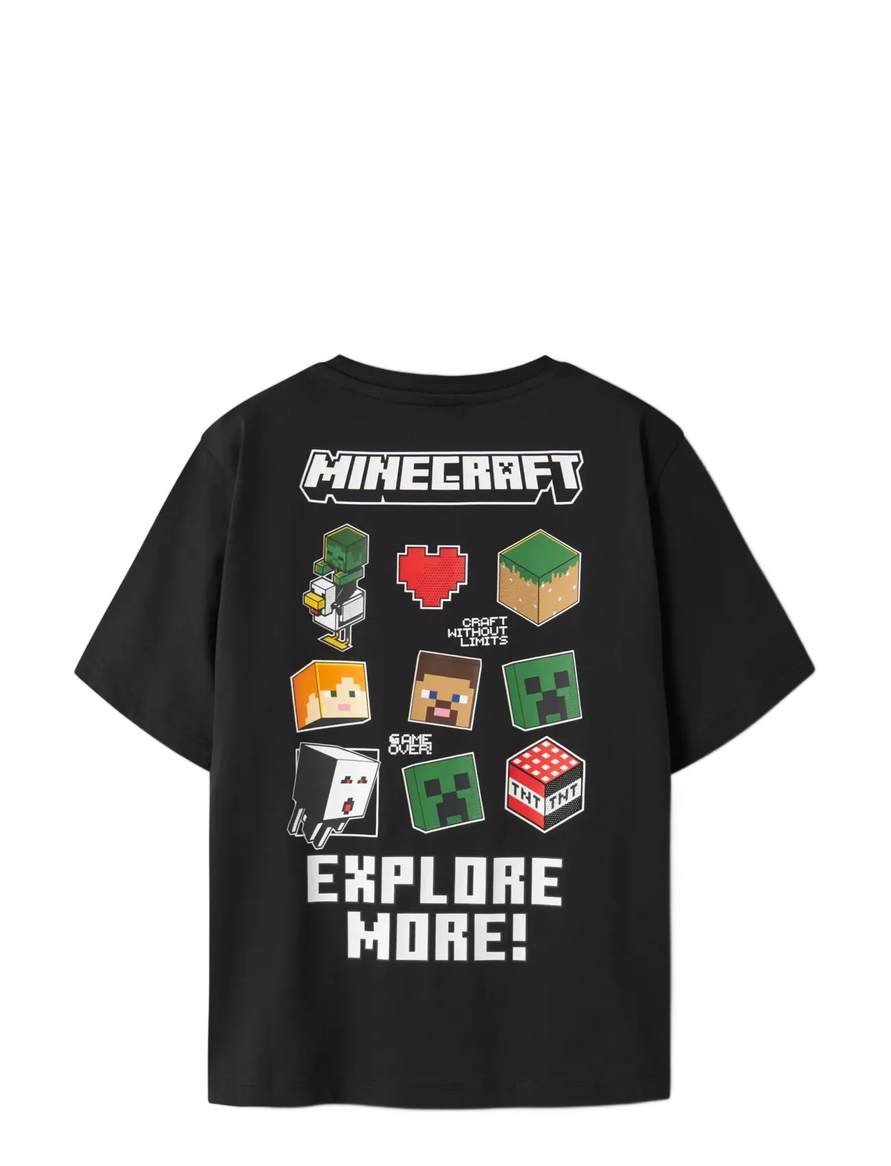 name it - NKMJULIO MINECRAFT SS NREG TOP BOX BFU - lühikeste varrukatega t-särgid - black - 1