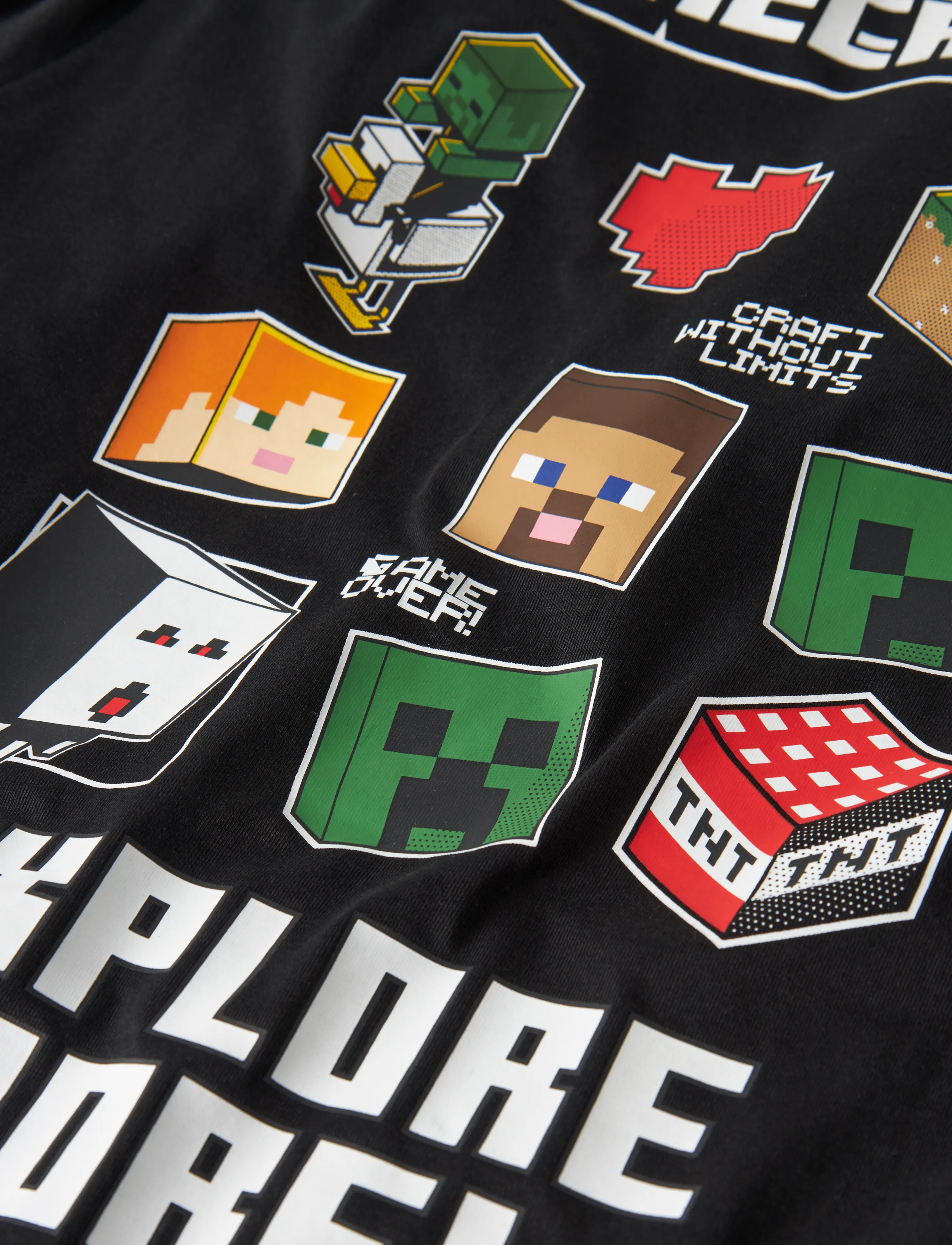 name it - NKMJULIO MINECRAFT SS NREG TOP BOX BFU - lühikeste varrukatega t-särgid - black - 2