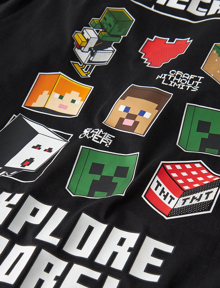 name it - NKMJULIO MINECRAFT SS NREG TOP BOX BFU - lühikeste varrukatega t-särgid - black - 2