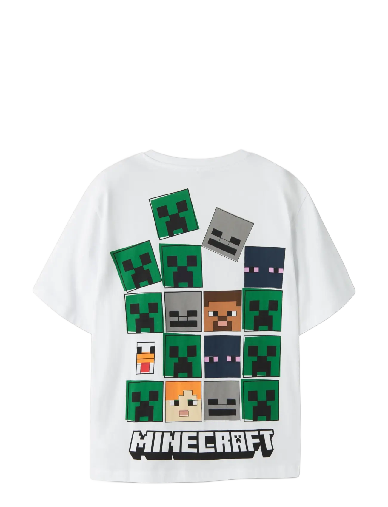 name it - NKMJULIO MINECRAFT SS NREG TOP BOX BFU - lühikeste varrukatega t-särgid - bright white - 1