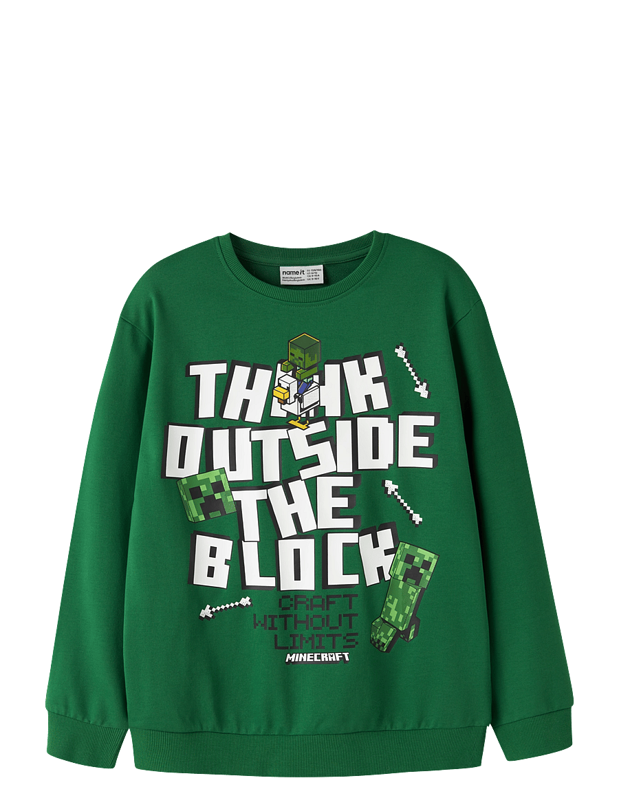 name it - NKMJACKS MINECRAFT NREG SWEAT UNB BFU - dressipluusid - verdant green - 0