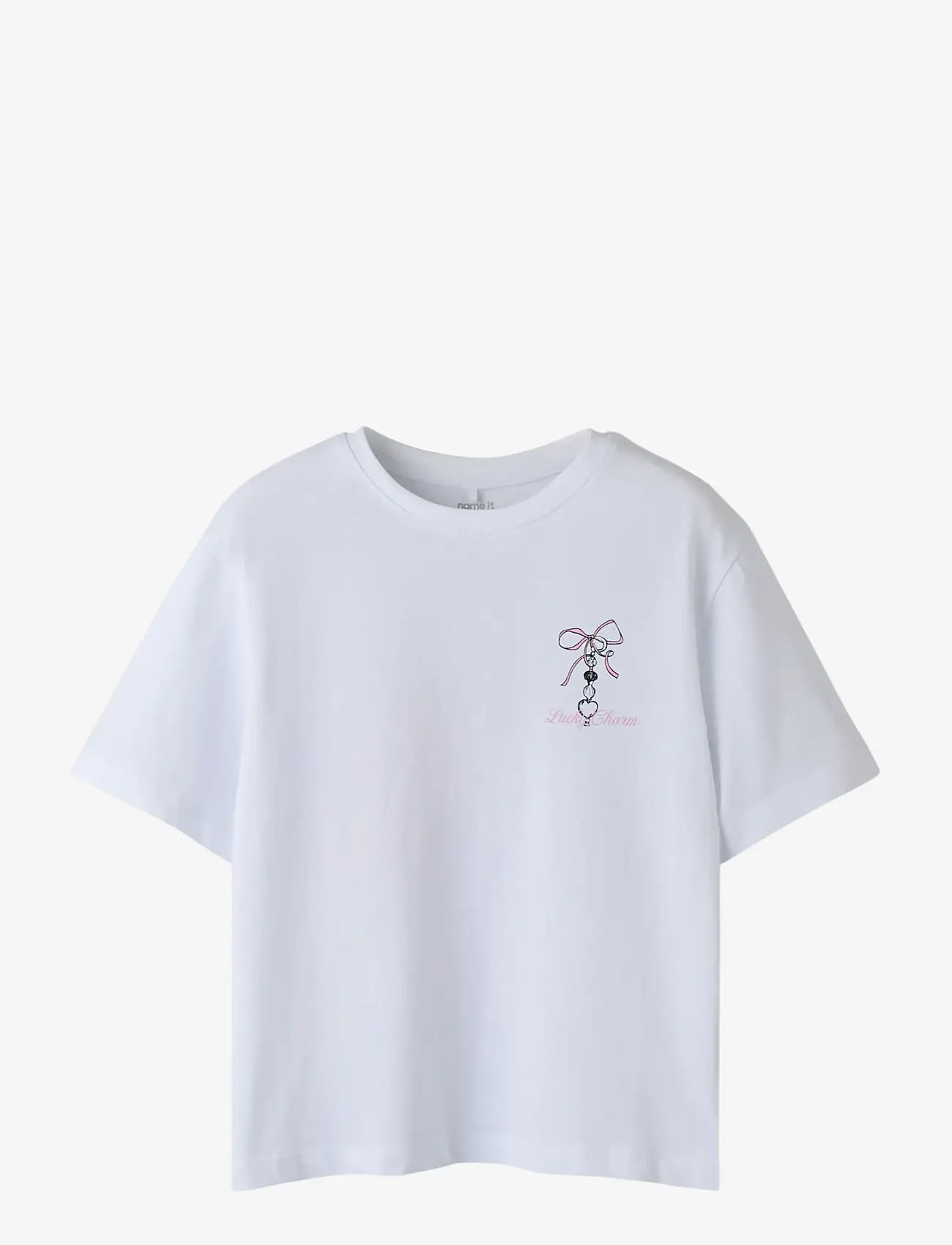 name it - NKFFALLE SS NREG TOP BOX - korte mouwen - bright white - 0
