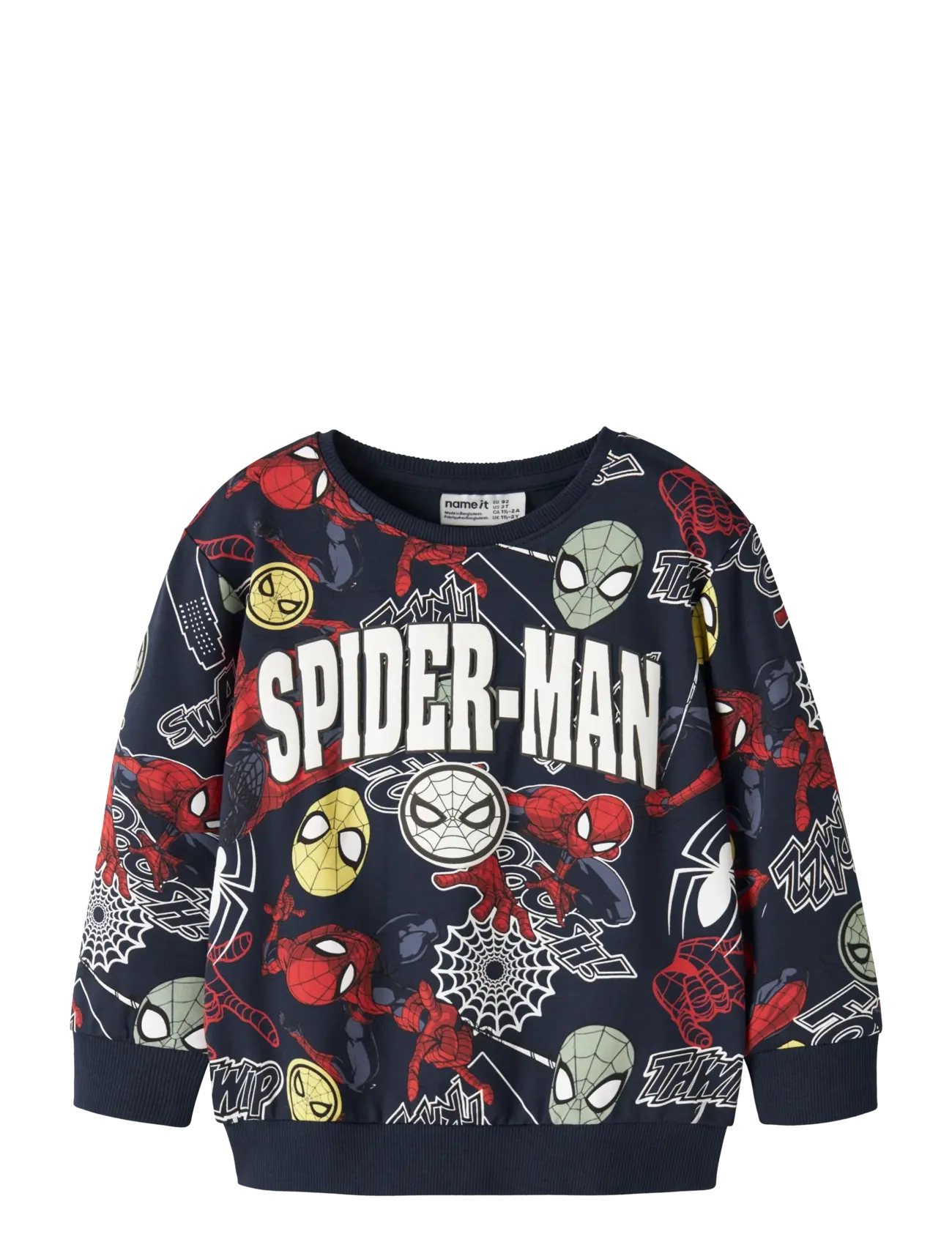 name it Nmmjacco Spider Nreg Sweat Unb Mar, Børn, Spider-Man Sweatshirt, Navy, Str: 110