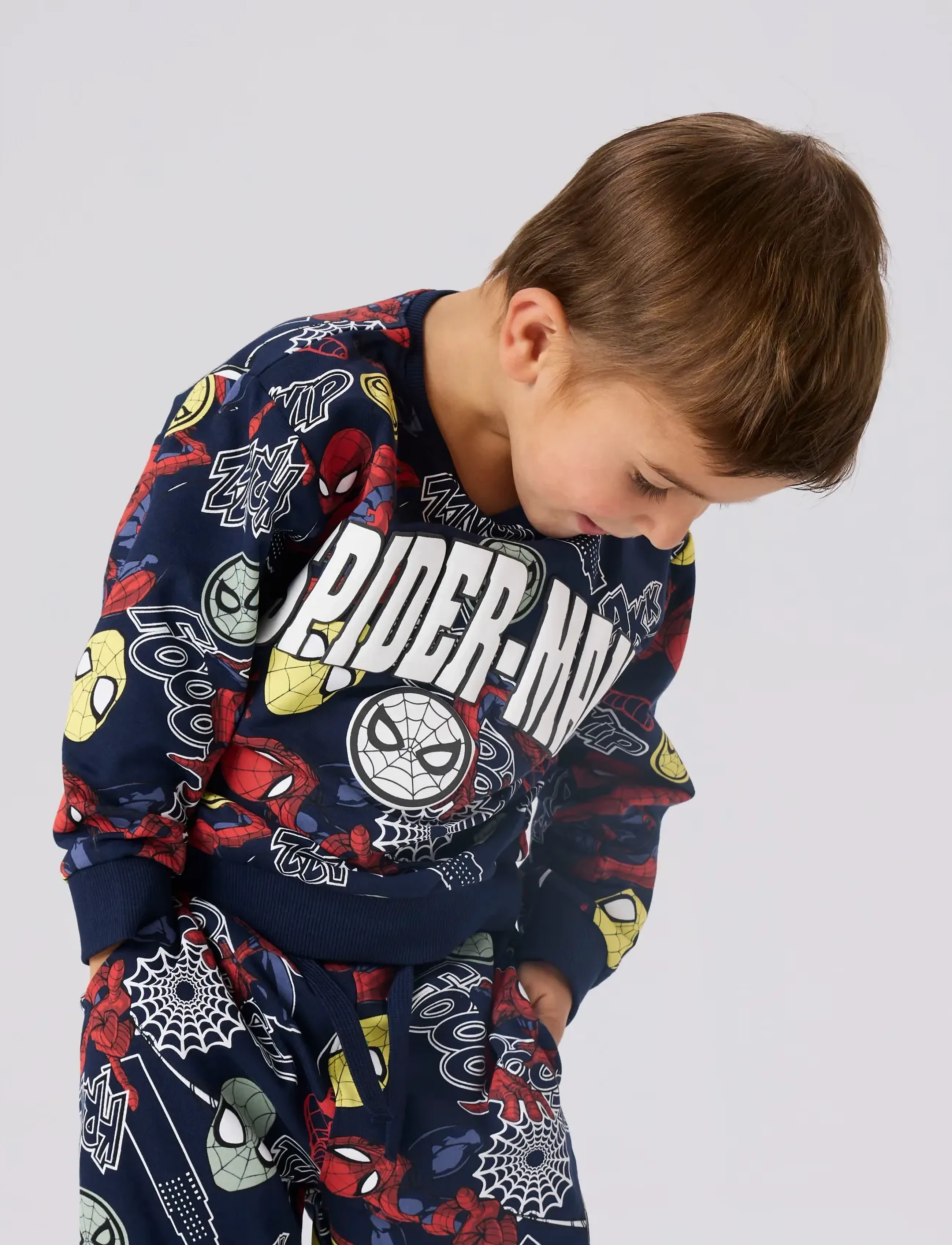name it - NMMJACCO SPIDER NREG SWEAT UNB MAR - sweatshirts - navy blazer - 3