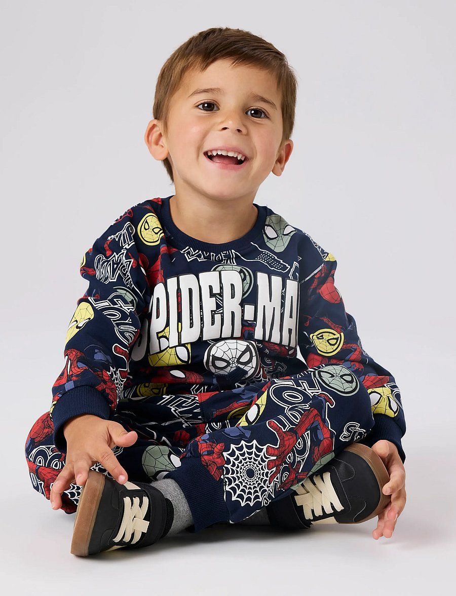 name it - NMMJACCO SPIDER NREG SWE PANTS UNB MAR - sweatpants - navy blazer - 2