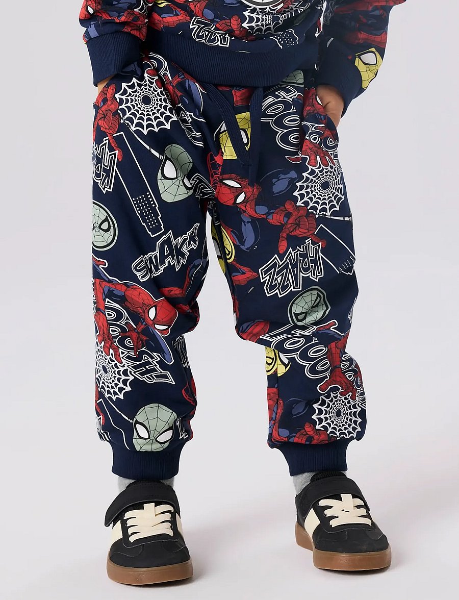 name it - NMMJACCO SPIDER NREG SWE PANTS UNB MAR - sweatpants - navy blazer - 3