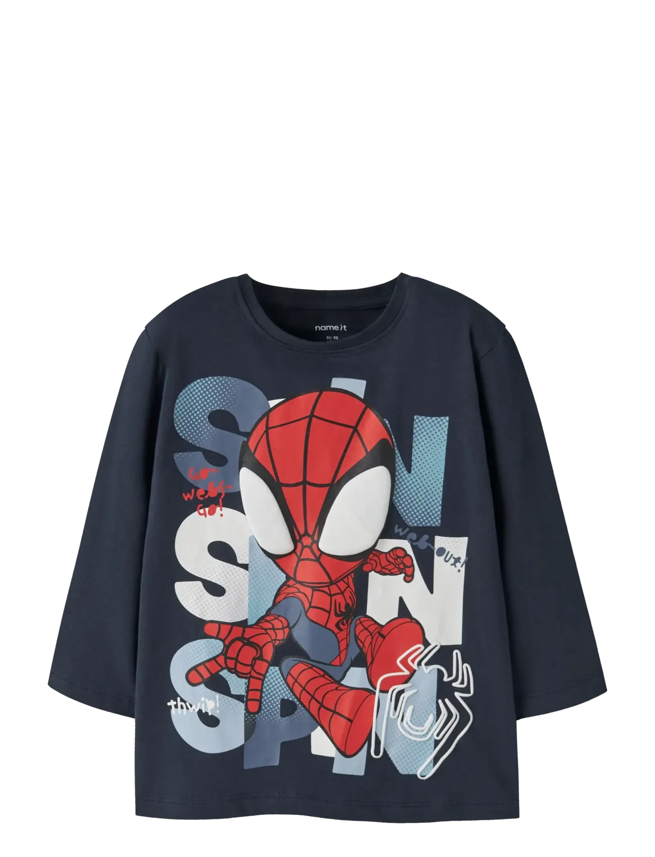 name it NMMJUXI SPIDER LS NREG TOP BOX MAR - Toppar & T-shirts - NAVY BLAZER / navy