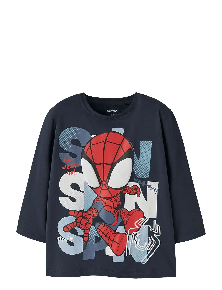 name it - NMMJUXI SPIDER LS NREG TOP BOX MAR - langärmelig - navy blazer - 0