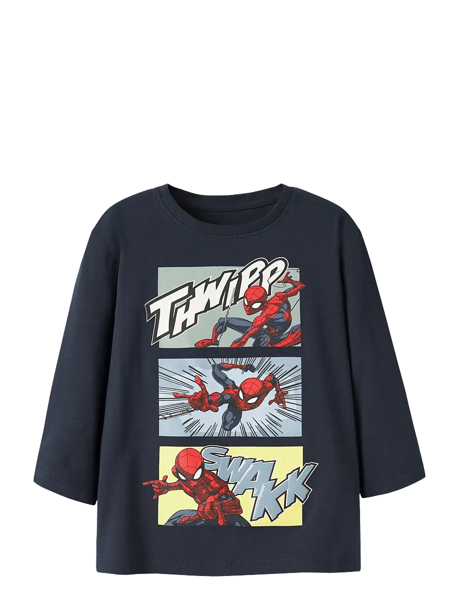 name it - NMMJARL SPIDER LS NREG TOP NOOS MAR - långärmade t-shirts - navy blazer - 0