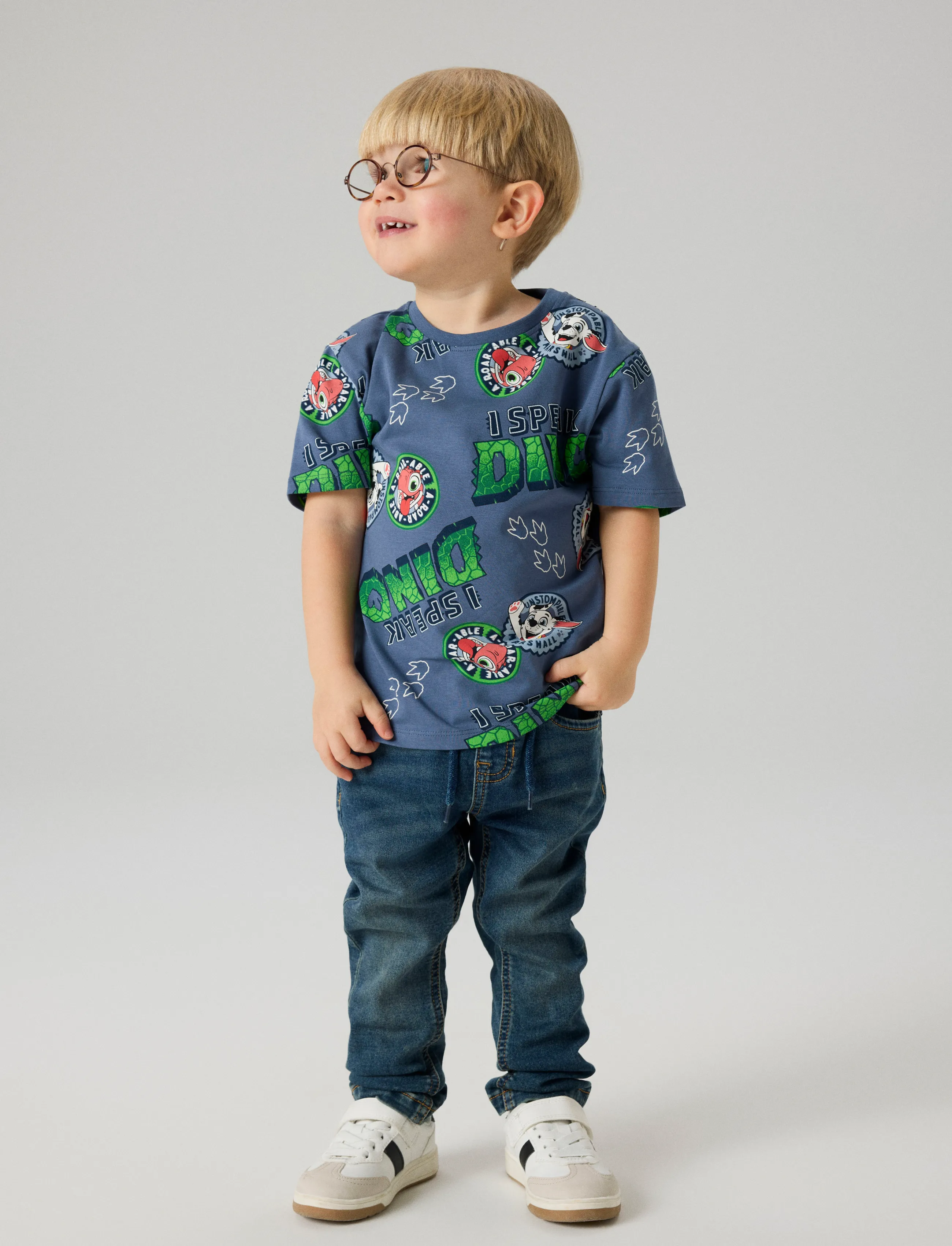 name it - NMMJOK PAW SS NREG TOP CPLGM - vintage indigo - 2