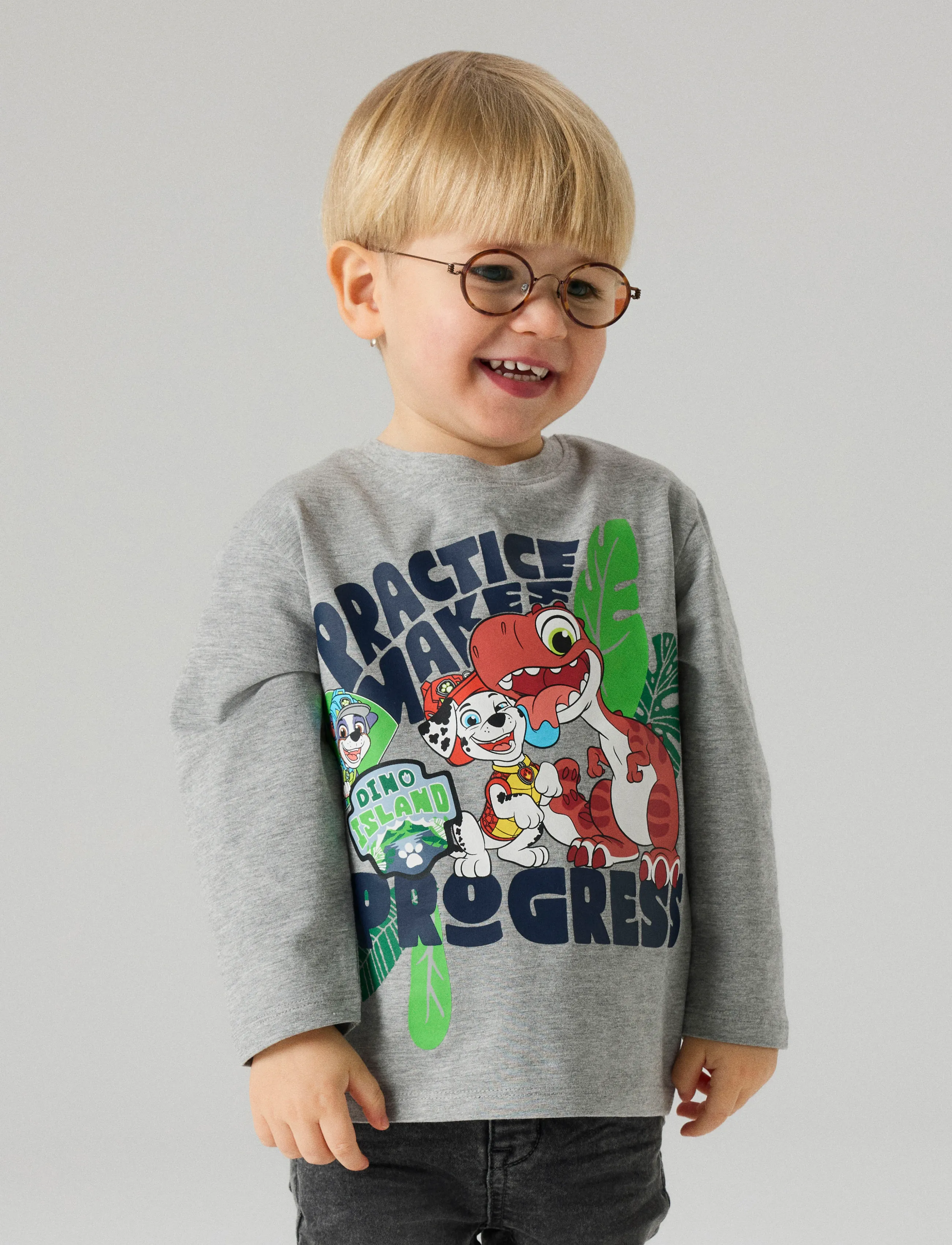 name it - NMMJIK PAW LS NREG TOP BOX NOOS CPLGM - pikkade varrukatega t-särgid - grey melange - 2