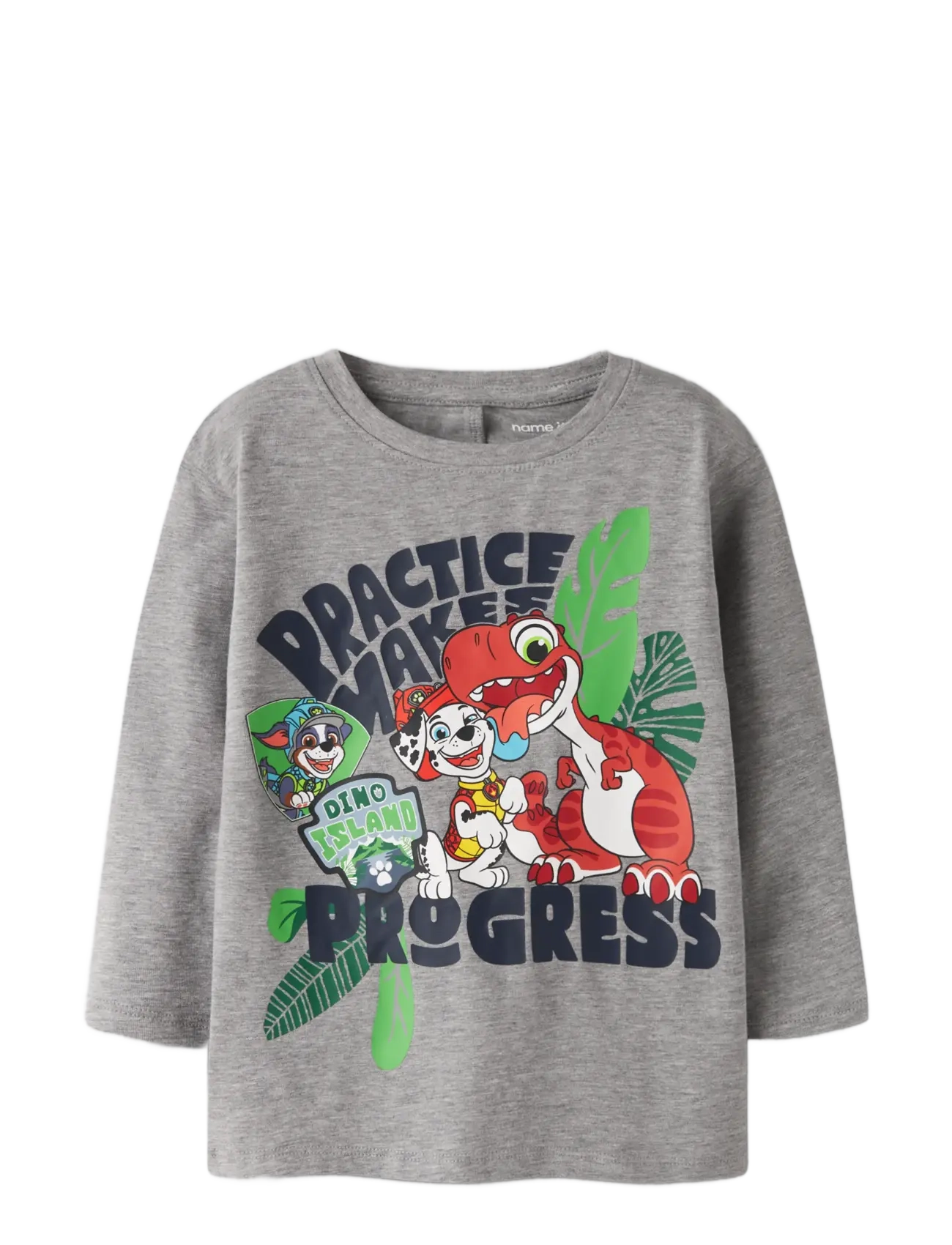 name it - NMMJIK PAW LS NREG TOP BOX NOOS CPLGM - pikkade varrukatega t-särgid - grey melange - 1