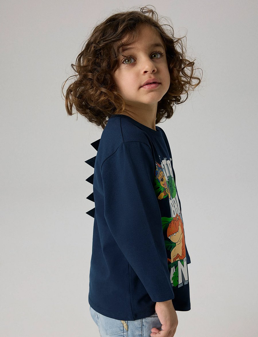 name it - NMMJIK PAW LS NREG TOP BOX NOOS CPLGM - langärmelig - navy blazer - 0